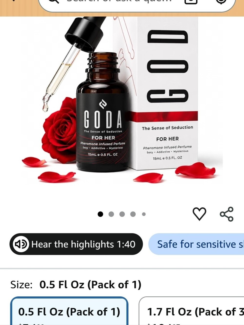 GODA "The Sense of Seduction" For Her Pheromone-Infused Perfume